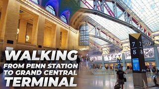 Walking NYC  Penn Station to Times Square amp Grand Central Terminal July 2021 [upl. by Ratep433]