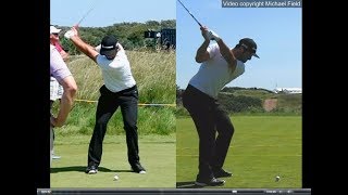 Jon Rahm golf swing  Long Iron faceon amp downtheline July 2017 [upl. by Lavena]