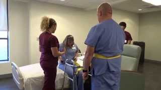 Physical Therapy Transfer Training  How To Transfer From Wheelchair To Bed [upl. by Yelnats110]