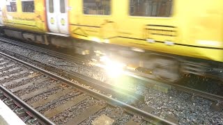 Merseyrail 507 009 making arcs at Birkdale station [upl. by Clyde]